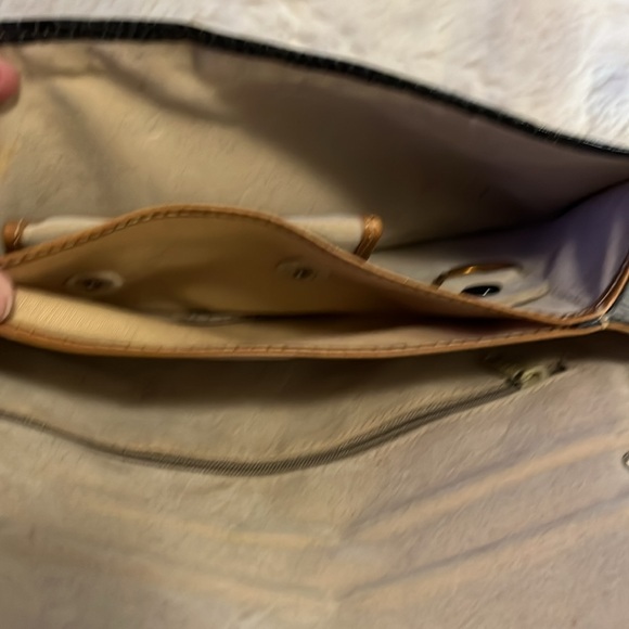 Navy Blue Croc Embossed Faux Leather Clutch Crossbody Shoulder Bag Purse - Picture 12 of 14